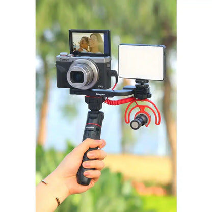 KingMa VL014 | Extension Bracket | Mounting Wheel | Double Cold Shoe - 5