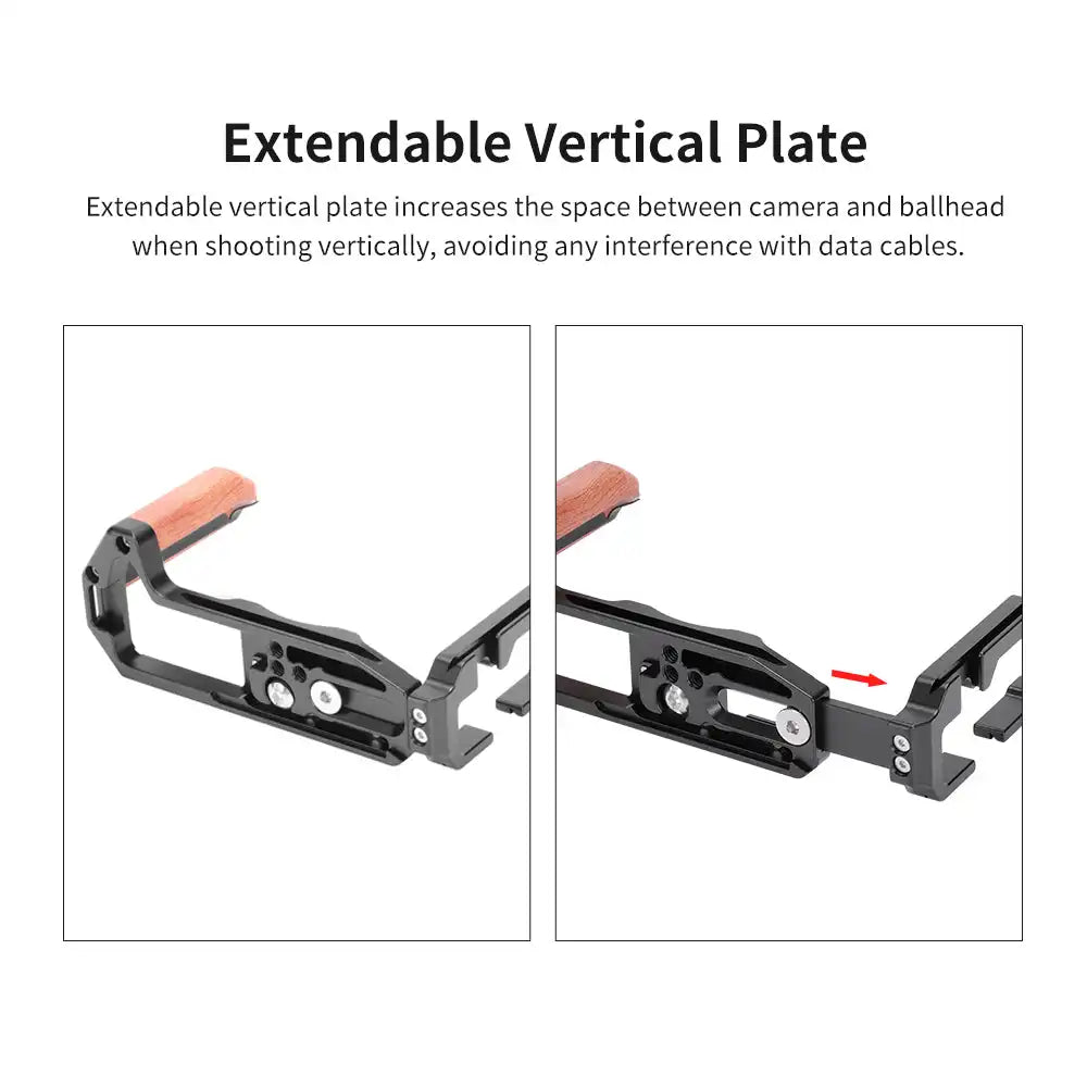 KingMa X-T5 | Fujifilm | L-Plate Bracket | Cold Shoe Mount - 3
