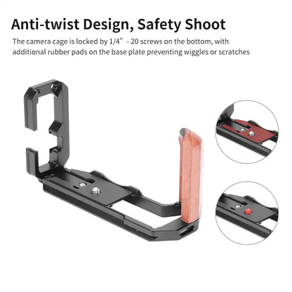 KingMa X-T5 | Fujifilm | L-Plate Bracket | Cold Shoe Mount - 4