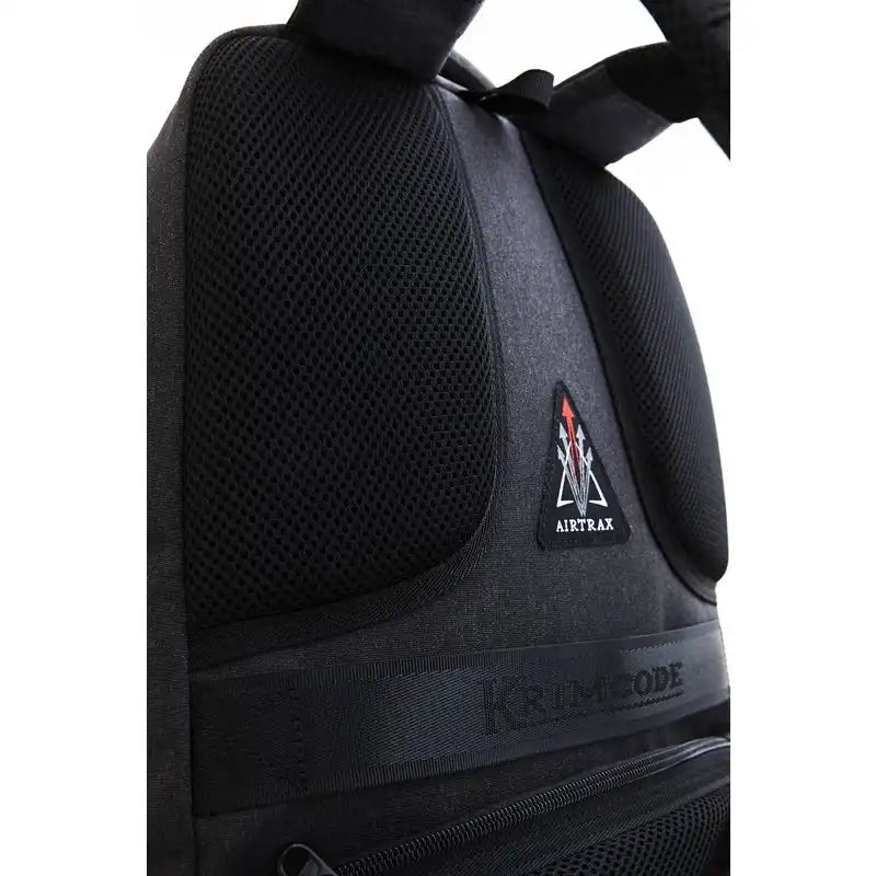 Krimcode Premium Quality K-TEC Fabric Modern Business-Formal Backpack - Dark Grey - 4