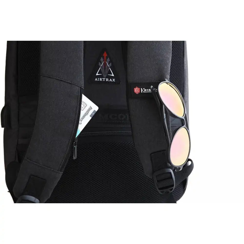 Krimcode Premium Quality K-TEC Fabric Modern Business-Formal Backpack - Dark Grey - 5