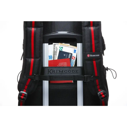 Krimcode Smart Casual Backpack Accent Straps Black - 5