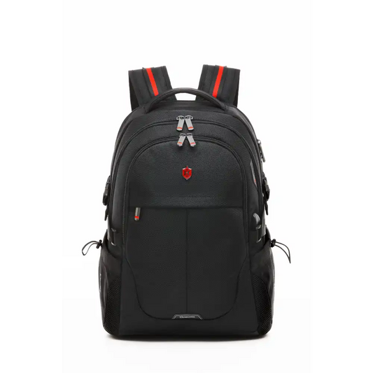 Krimcode Smart Casual Backpack Accent Straps Black - 2