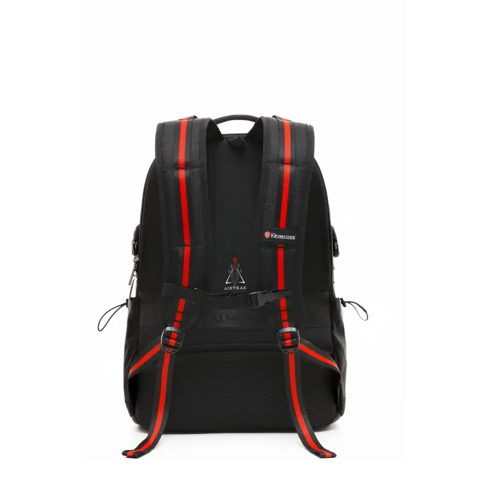Krimcode Smart Casual Backpack Accent Straps Black - 4