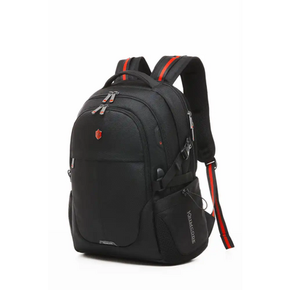 Krimcode Smart Casual Backpack Accent Straps Black - 1