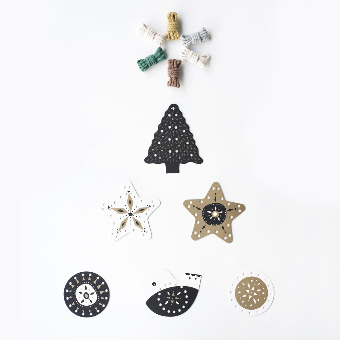 Toddler Lacing Cards - Festive Fun Lacing Ornaments