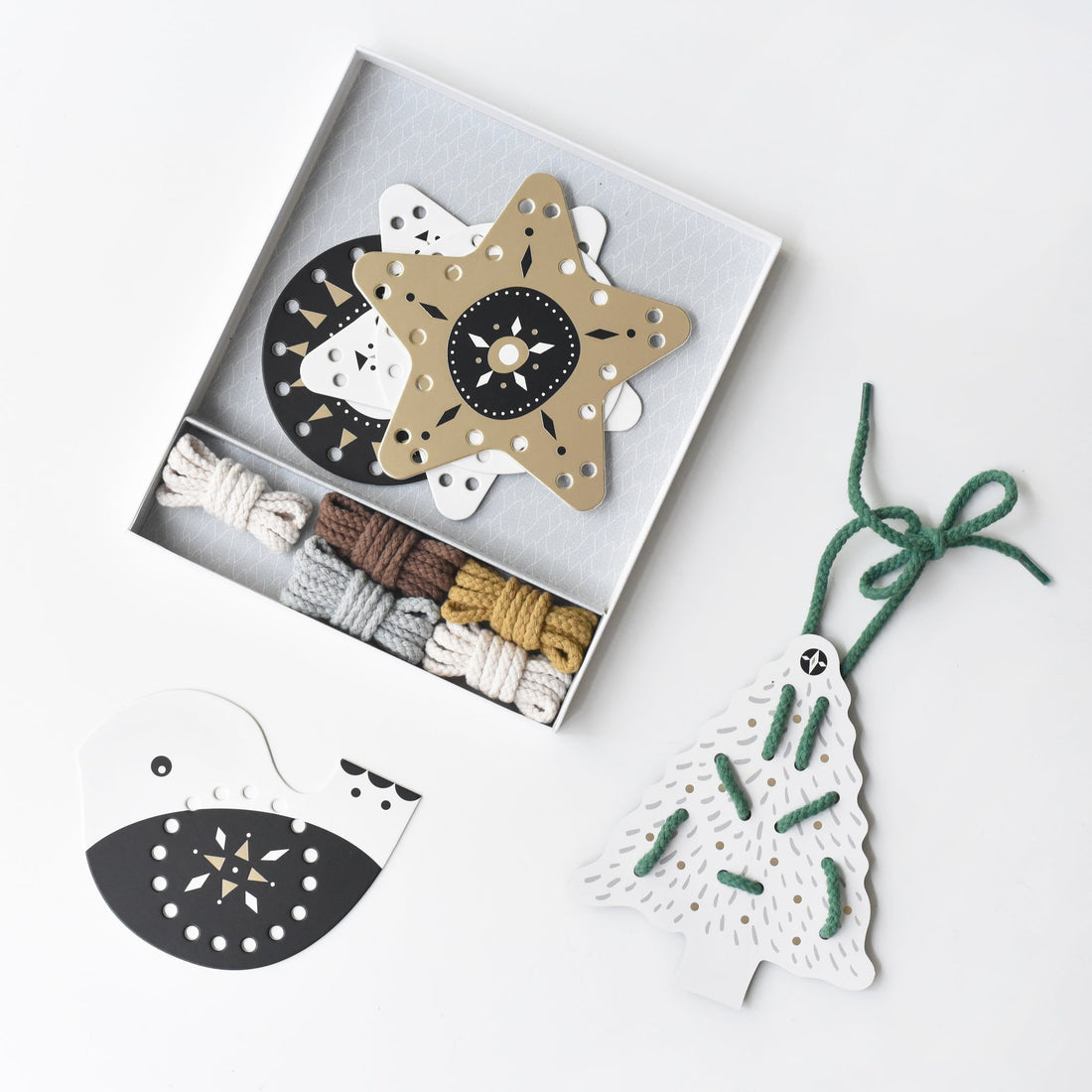 Toddler Lacing Cards - Festive Fun Lacing Ornaments