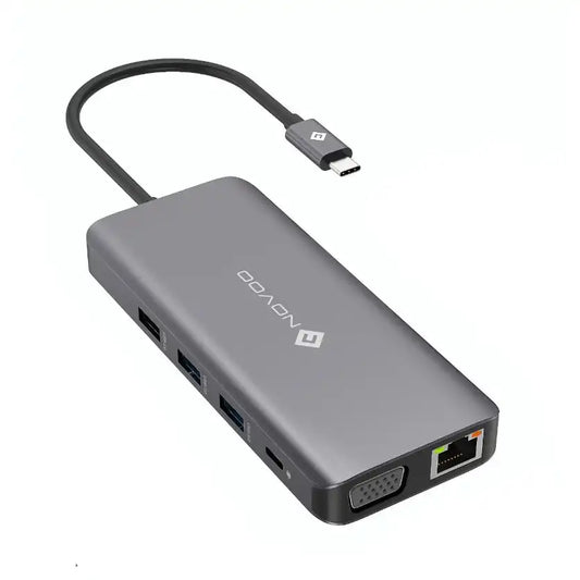 NOVOO 11 Ports USB Hub | 4K HDMI Display SD Slots USB-C - 1