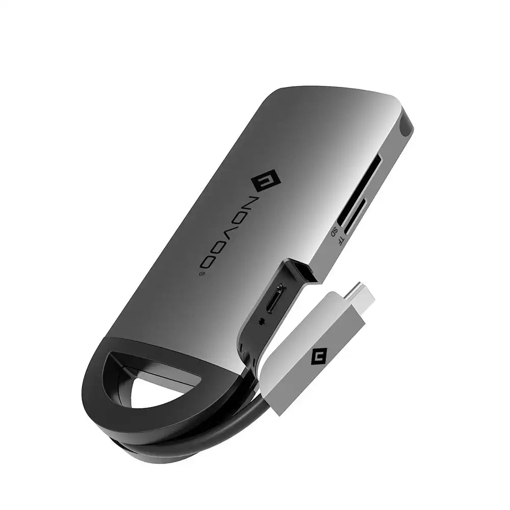 NOVOO 8 Ports USB Hub | 4K HDMI PD 100W Ethernet SD Slot High-Speed Adapter - 1