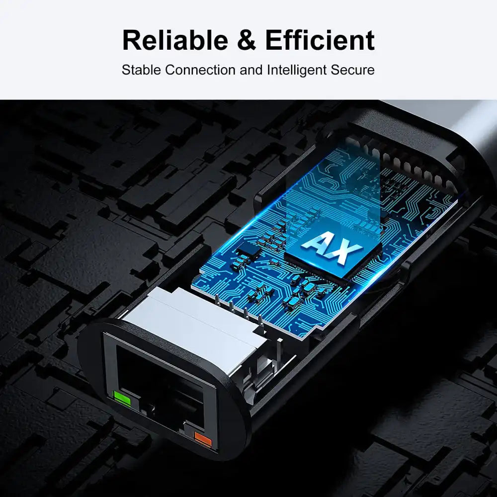 NOVOO USB-C Adapter to Ethernet Port Hub - 7