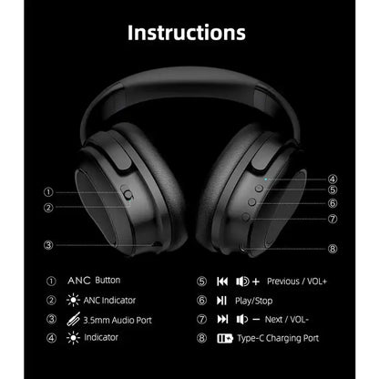 H1 Active Noise Cancelling Wireless Headset - 5