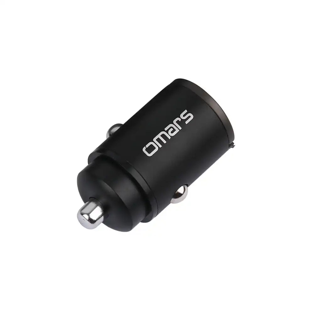 Omars 30W Power Delivery Dual-Port Car Charger | Compact Design USB A and TYPE C | Smartphones