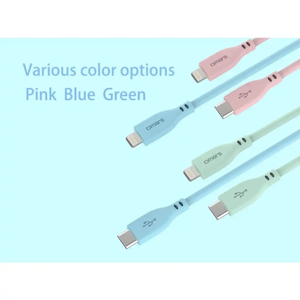 MFi-Certified Silicone Charging Cable | Type-C to Lightning | iPhone Models | PD20W Fast Charging