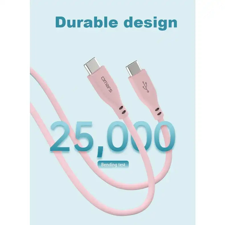 MFi-Certified Silicone Charging Cable | Type-C to Lightning | iPhone Models | PD20W Fast Charging