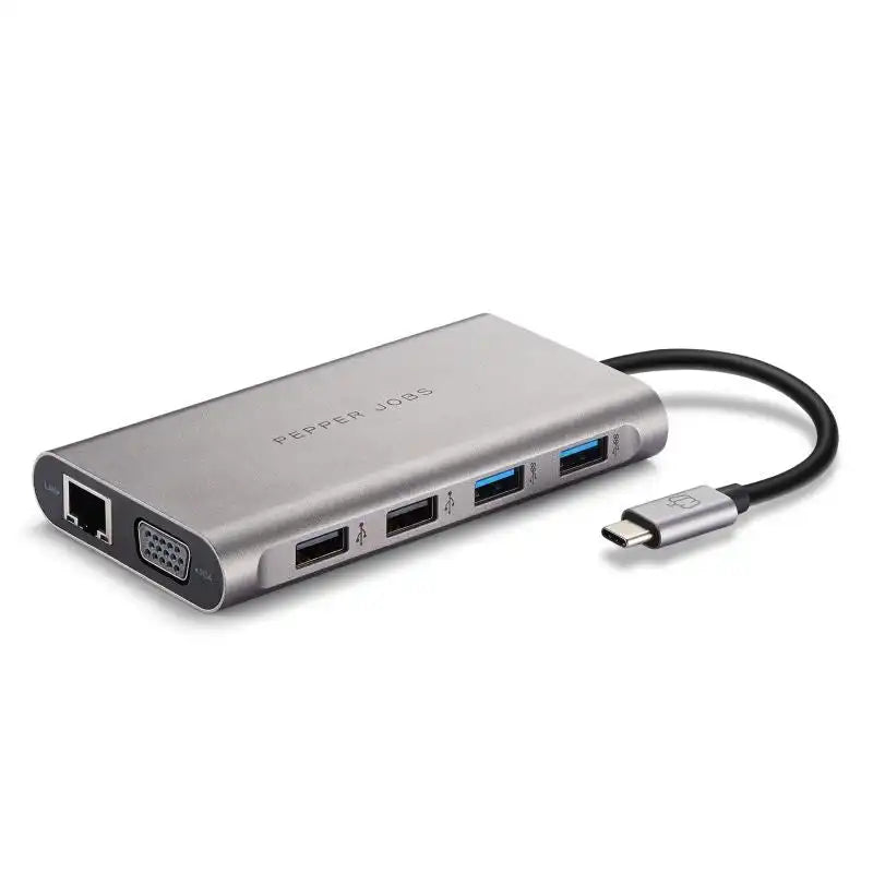 PEPPER JOBS 11-in-1 Multi-Port USB-C Interfaces Adapter Hub - 3