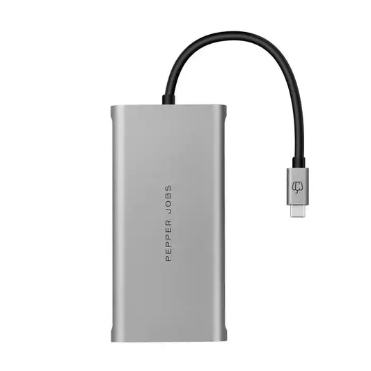 PEPPER JOBS 12-in-1 Multiport USB-C HUB / Adapter | Triple Display for Laptops PC’s & Etc. - 1