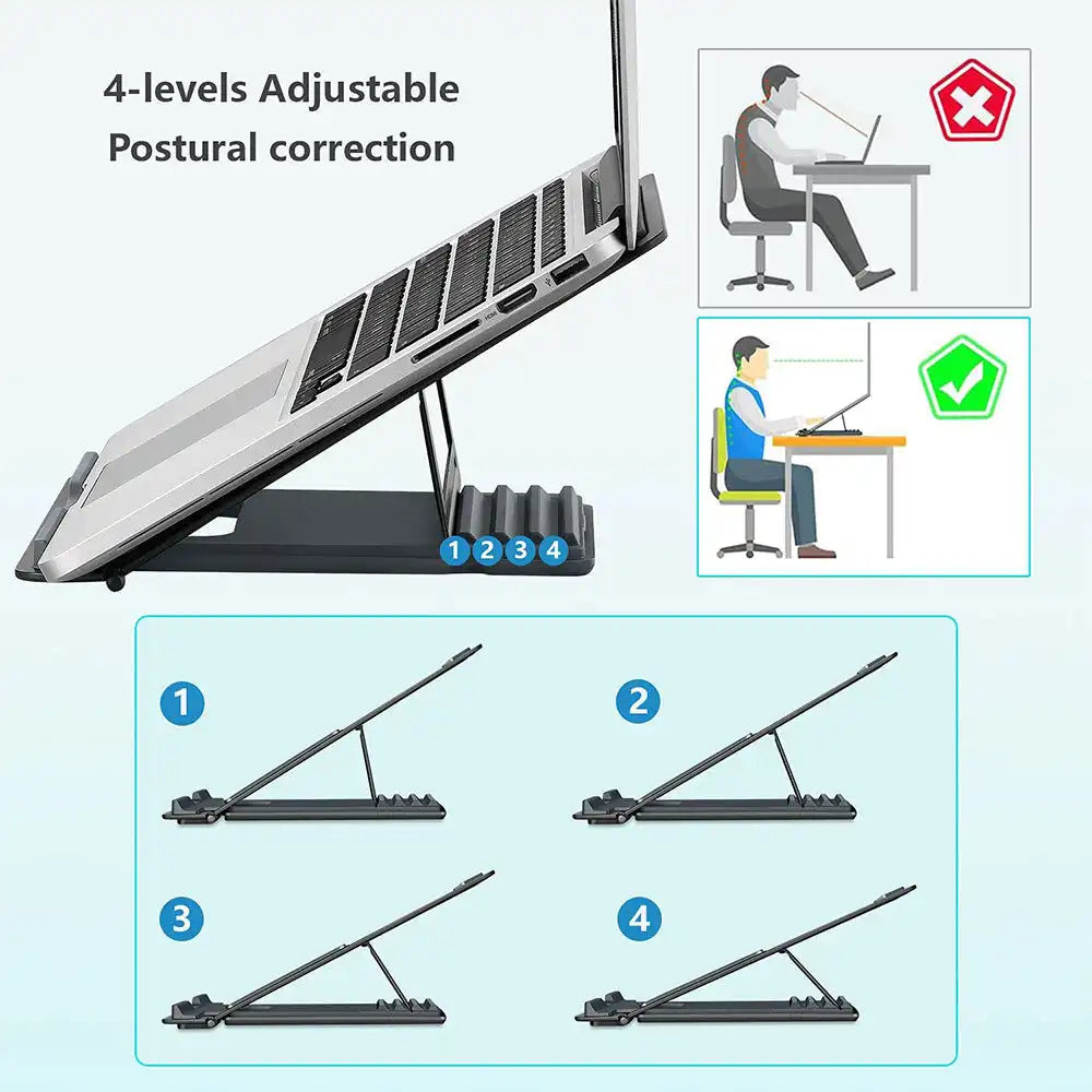 Pepper Jobs Laptop Stand | Ventilated & Adjustable Holder - 4