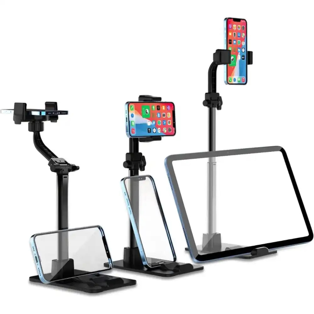 Phone Stand with Clip | Adjustable in Height & Angle | Stand Holder for two devices of various