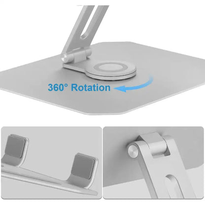 Pepper Jobs Swivel Adjustable Aluminum Stand for Laptops | 360° Rotating - 5