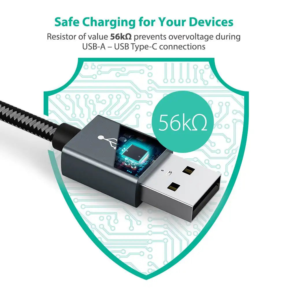 RAVPower Braided (3.3ft/1m) 2-in-1 USB-A/Type-C To Type-C Cable | All Type-C Devices - 6