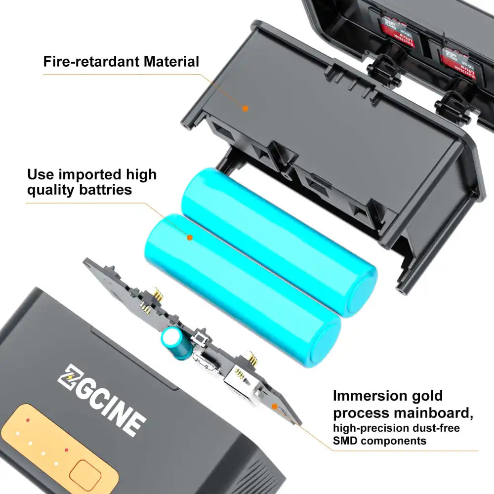 ZGCINE PS-G10 Mini Charging Case | GoPro Batteries | 2 Charging Slots - 5