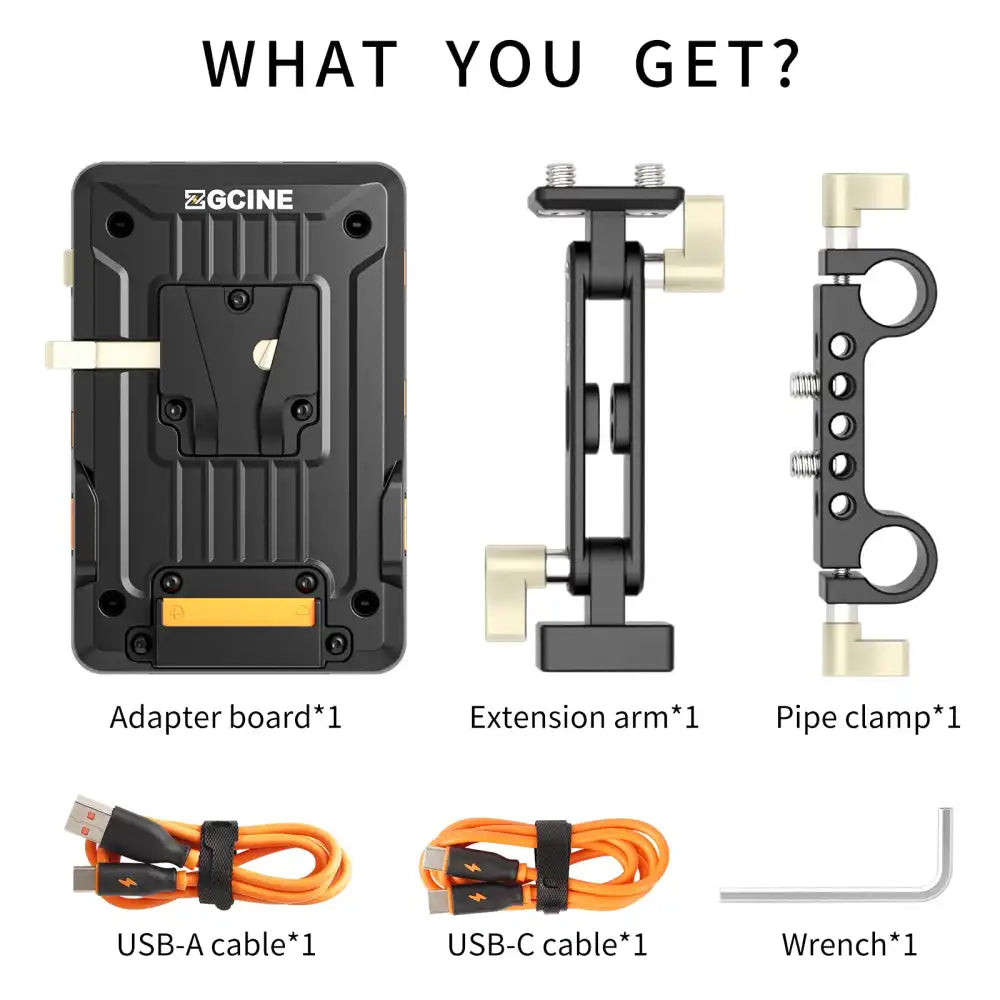 ZGCINE V Mount Battery Plate Kit | V-Mount Batteries | USB-C PD Output - 9