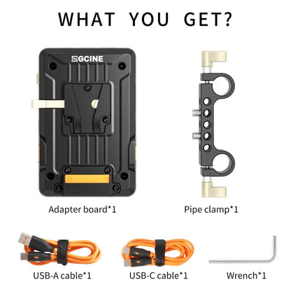 ZGCINE V Mount Battery Plate Kit | V-Mount Batteries | USB-C PD Output - 8